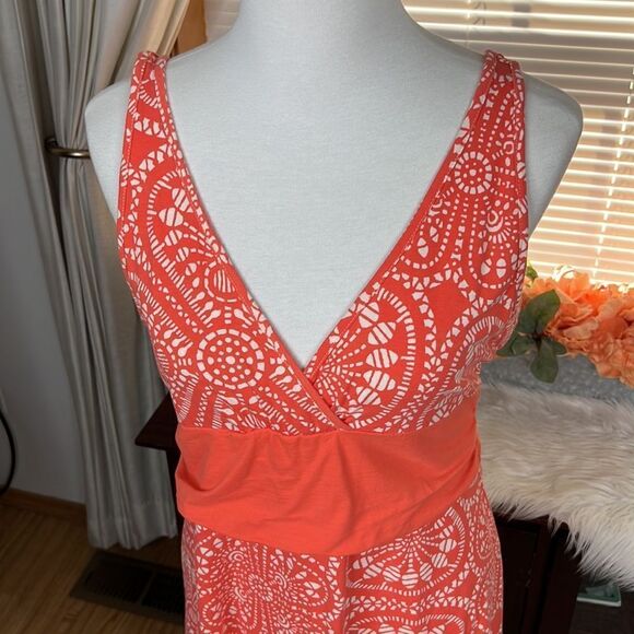 Patagonia Margot V-Neck Orange Dress XL - Picture 2 of 6